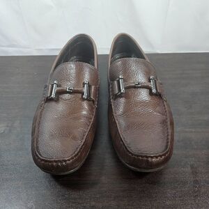 Marc Joseph MJ 6123 9M Brown Leather driving loafer. Handcrafted Brazil